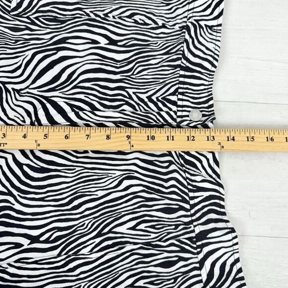 Michael Kors Womens Linen Blend Cargo Pants Plus Size 2X Zebra Print Casual - Picture 14 of 16